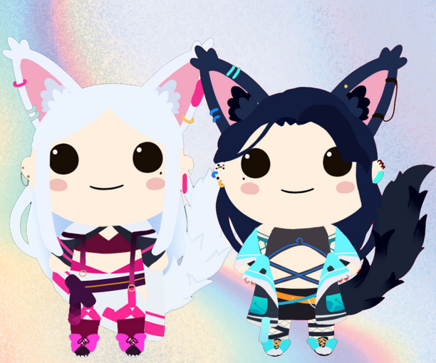 scuffed chibi art: sadbot rig : V1OLET