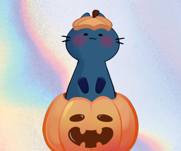 cat in a pumpkin kal MarinkiArt